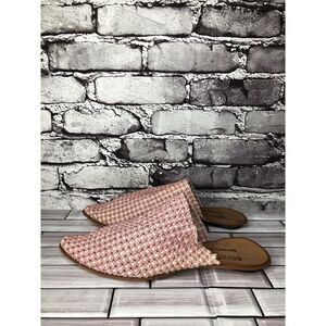 Cydwoq Vintage Orient Pink Leather Point Mules Slide Shoes Women Sz 39EU/8.5M US